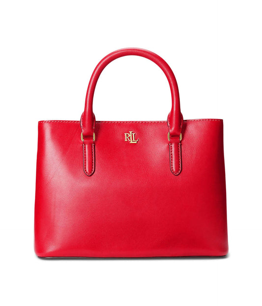 Leather Small Marcy Satchel Rl 2000 Red One Size