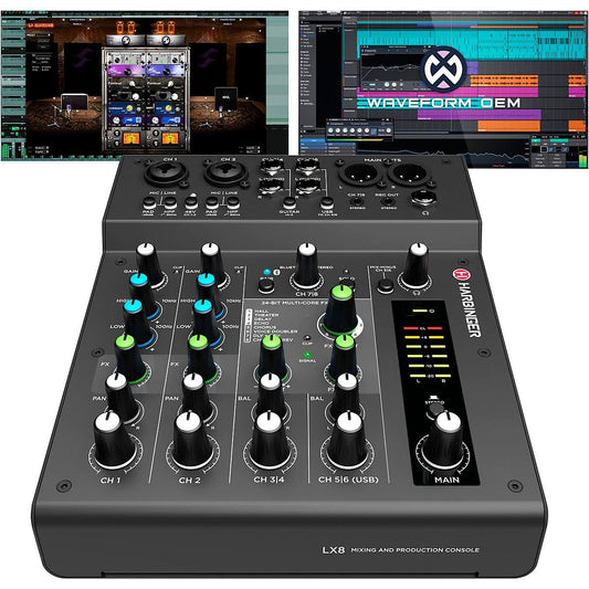 Lx8 8-Channel Analog Mixer With Bluetooth, Fx And Usb Audio