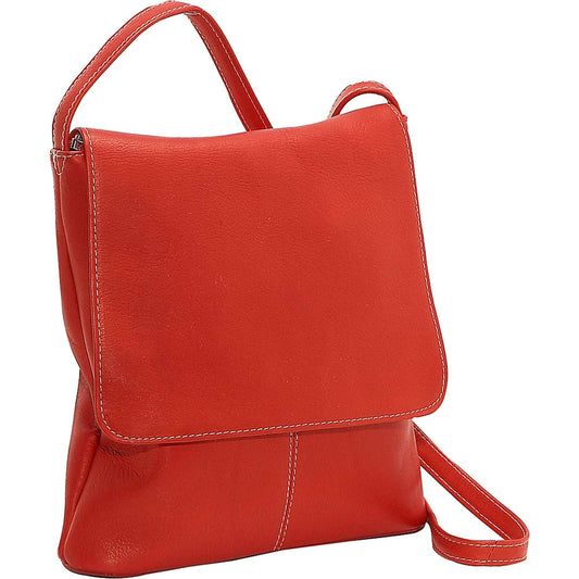 Leather Simple Flap Over (Red)