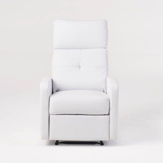 Leather Recliner Club Chair - White