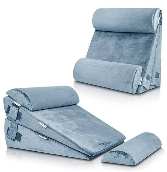 Lx8 2 Layers Orthopedic Wedge Pillow Set, With Hot Cold Pack, Gray