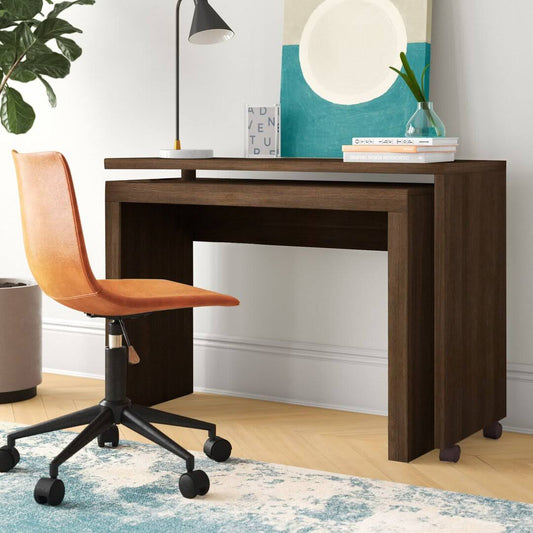 L-Shape Desk Color: Nut Brown